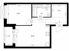 Продаётся 1-комн. квартира площадью 39.60 кв. м на 2 этаже 24...