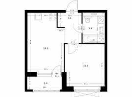Продаётся 1-комн. квартира площадью 34.70 кв. м на 8 этаже 11...