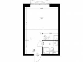 Продаётся квартира-студия площадью 26.00 кв. м на 13 этаже 26...