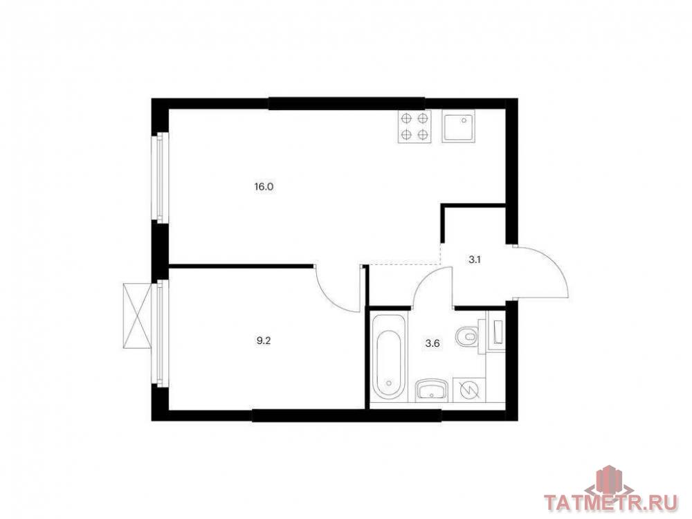 Продажа / Квартиры, Казань, Анаса Тазетдинова улица, 5 039 434 Продаётся 1-комн. квартира площадью 31.90 кв. м на 4 этаже 12 этажного дома (Корпус 5, секция 1) проекта ПИК Нокса...