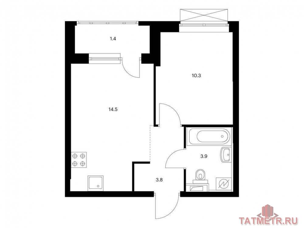 Продажа / Квартиры, Казань, Халитова улица, 6 366 420 Продаётся 1-комн. квартира площадью 33.90 кв. м на 17 этаже 26 этажного дома (Корпус 1, секция 3) проекта ПИК...