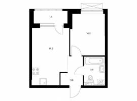Продаётся 1-комн. квартира площадью 33.90 кв. м на 17 этаже 26...