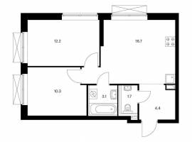 Продаётся 2-комн. квартира площадью 50.40 кв. м на 8 этаже 24...