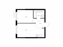 Продаётся 1-комн. квартира площадью 35.80 кв. м на 3 этаже 12...