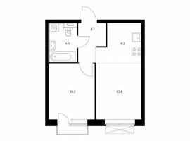 Продаётся 2-комн. квартира площадью 34.50 кв. м на 4 этаже 11...