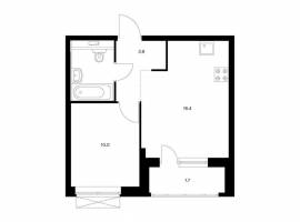 Продаётся 1-комн. квартира площадью 35.80 кв. м на 22 этаже 26...