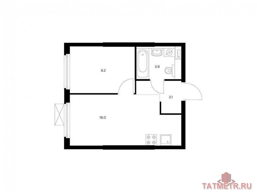Продажа / Квартиры, Казань, Анаса Тазетдинова улица, 5 184 200 Продаётся 1-комн. квартира площадью 32.20 кв. м на 5 этаже 12 этажного дома (Корпус 5, секция 2) проекта ПИК Нокса...