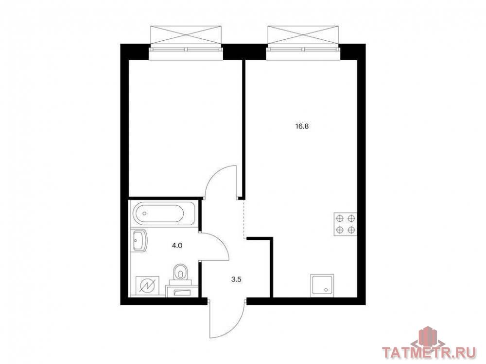 Продажа / Квартиры, Казань, Халитова улица, 6 016 980 Продаётся 1-комн. квартира площадью 34.70 кв. м на 3 этаже 11 этажного дома (Корпус 1, секция 4) проекта ПИК...