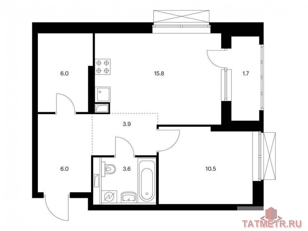 Продажа / Квартиры, Казань, Халитова улица, 7 628 500 Продаётся 1-комн. квартира площадью 47.50 кв. м на 11 этаже 26 этажного дома (Корпус 1, секция 3) проекта ПИК...