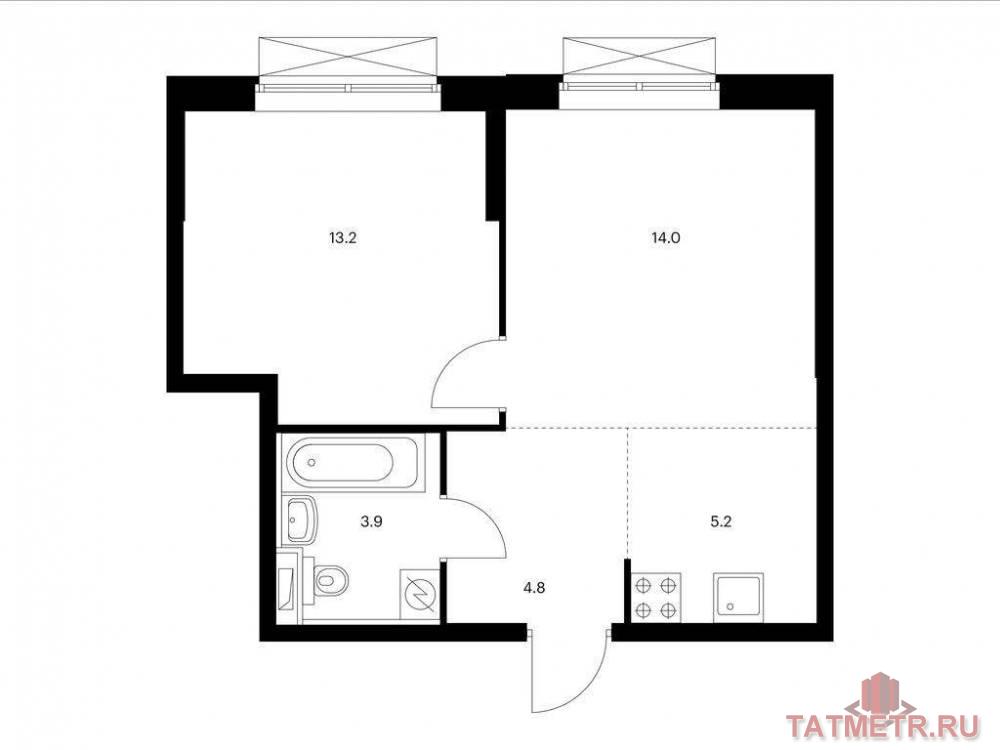 Продажа / Квартиры, Казань, Халитова улица, 7 139 070 Продаётся 2-комн. квартира площадью 41.10 кв. м на 12 этаже 16 этажного дома (Корпус 1, секция 7) проекта ПИК...