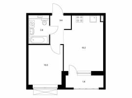 Продаётся 1-комн. квартира площадью 35.90 кв. м на 8 этаже 8...