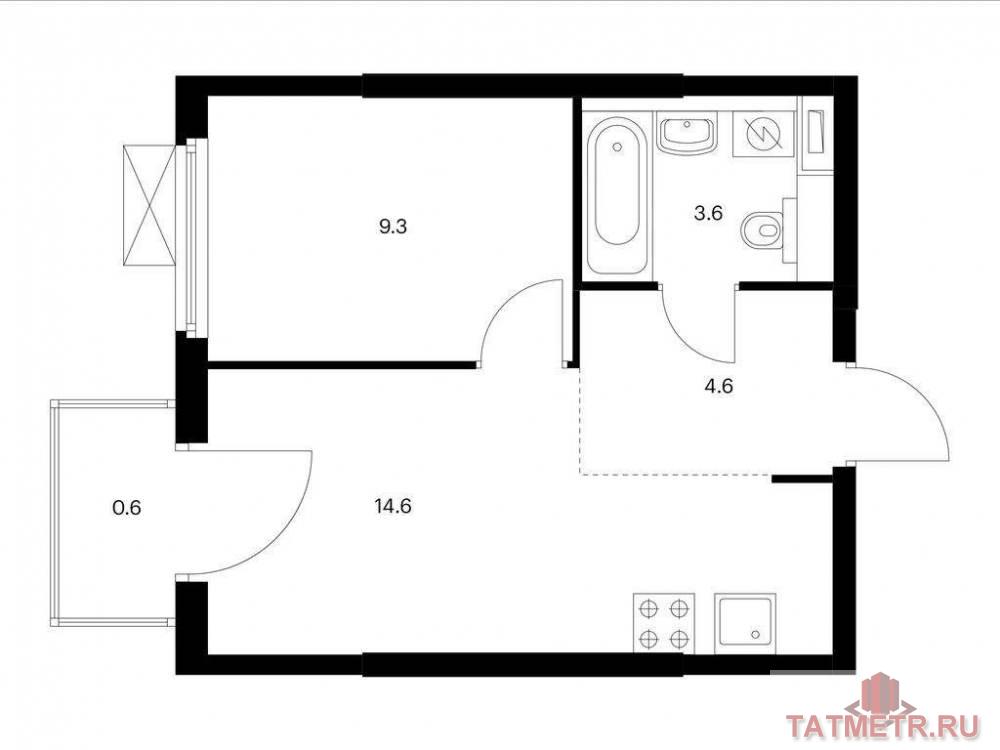 Продажа / Квартиры, Казань, Анаса Тазетдинова улица, 5 604 845 Продаётся 1-комн. квартира площадью 32.70 кв. м на 17 этаже 17 этажного дома (Корпус 6, секция 1) проекта ПИК Нокса...