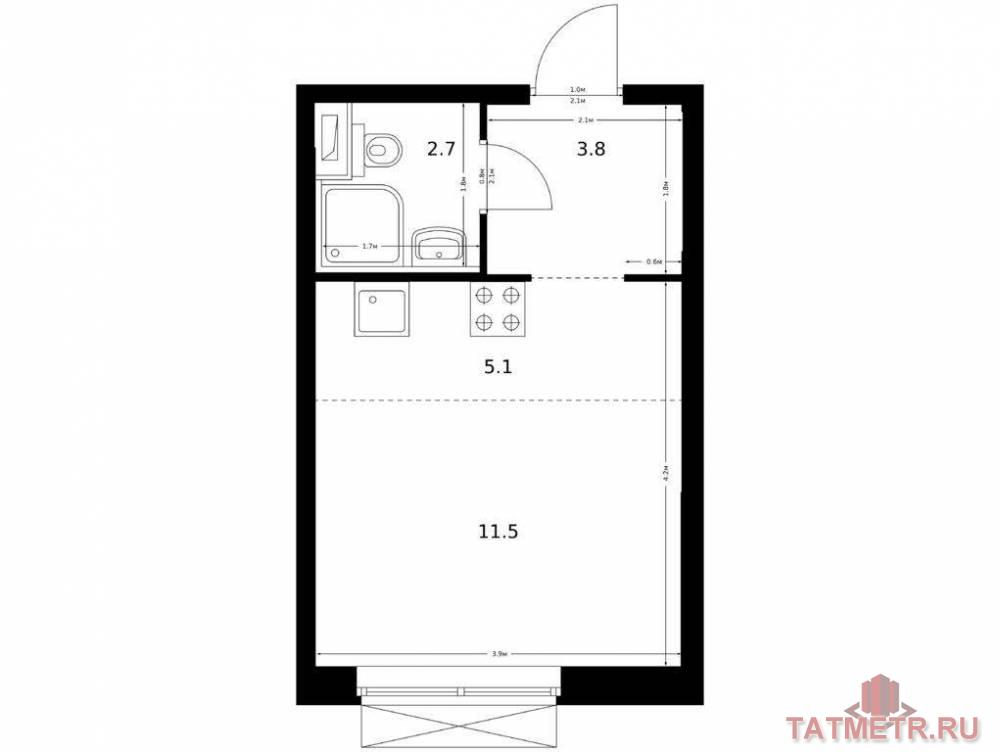 Продажа / Квартиры, Казань, Халитова улица, 4 770 150 Продаётся квартира-студия площадью 23.10 кв. м на 9 этаже 26 этажного дома (Корпус 1, секция 5) проекта ПИК Сиберово....