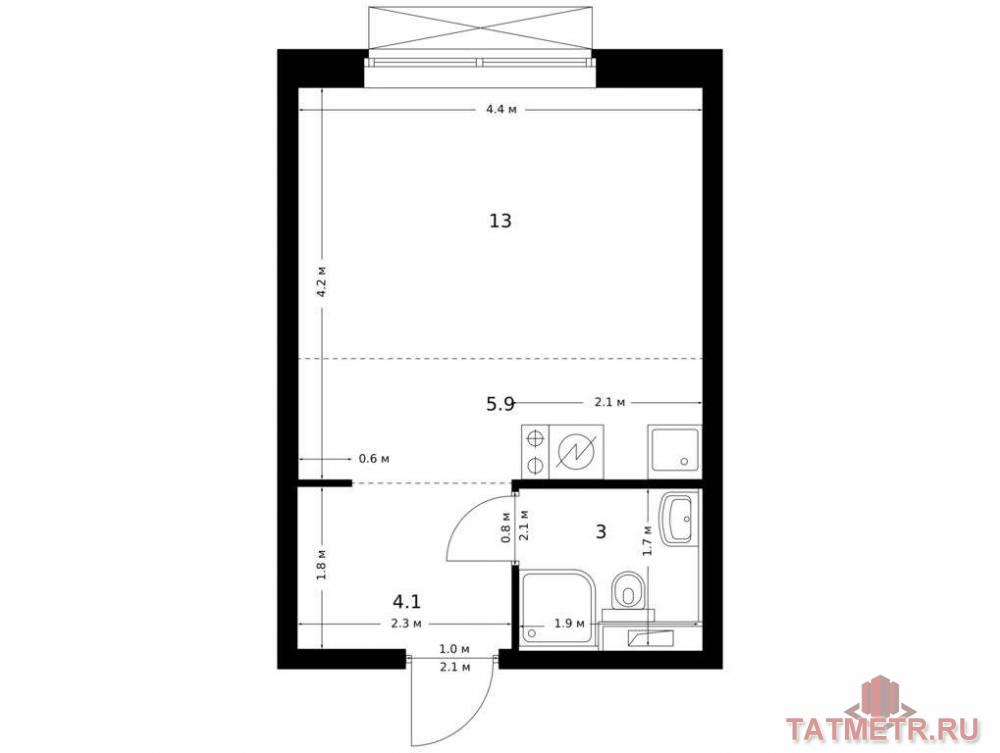 Продажа / Квартиры, Казань, Халитова улица, 4 853 784 Продаётся квартира-студия площадью 26.00 кв. м на 9 этаже 26 этажного дома (Корпус 1, секция 3) проекта ПИК Сиберово....