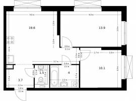 Продаётся 2-комн. квартира площадью 52.80 кв. м на 9 этаже 26...