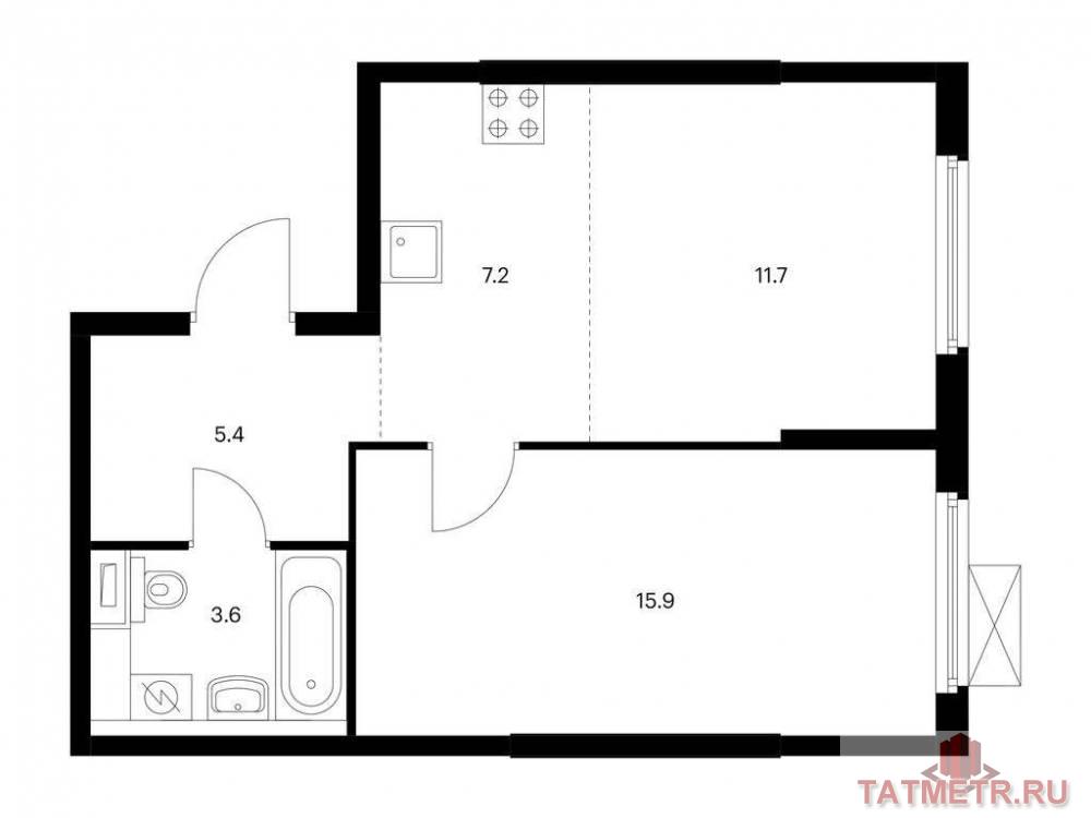 Продажа / Квартиры, Казань, Анаса Тазетдинова улица, 6 013 740 Продаётся 2-комн. квартира площадью 43.80 кв. м на 6 этаже 17 этажного дома (Корпус 6, секция 1) проекта ПИК Нокса...
