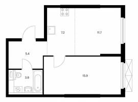 Продаётся 2-комн. квартира площадью 44.00 кв. м на 2 этаже 17...