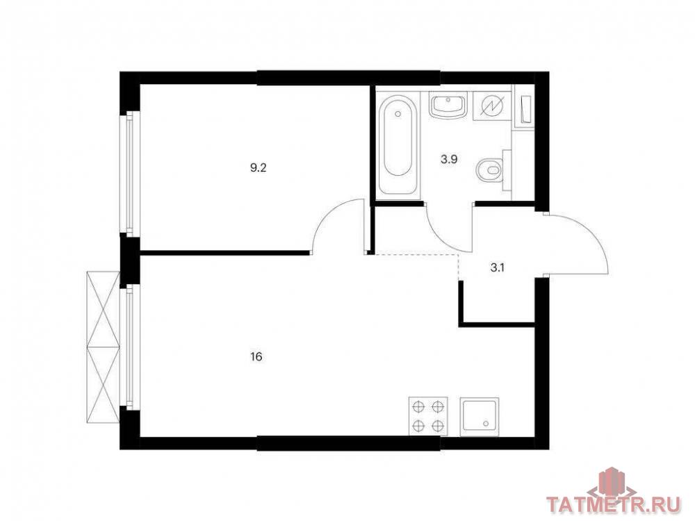 Продажа / Квартиры, Казань, Анаса Тазетдинова улица, 5 093 138 Продаётся 1-комн. квартира площадью 32.20 кв. м на 2 этаже 12 этажного дома (Корпус 5, секция 2) проекта ПИК Нокса...