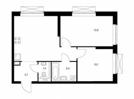 Продаётся 2-комн. квартира площадью 52.80 кв. м на 24 этаже 26...