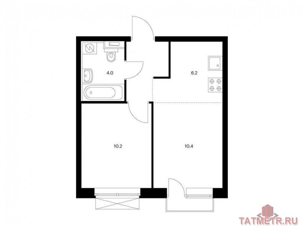 Продажа / Квартиры, Казань, Халитова улица, 6 927 600 Продаётся 2-комн. квартира площадью 34.50 кв. м на 3 этаже 11 этажного дома (Корпус 1, секция 4) проекта ПИК...