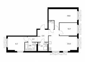 Продаётся 3-комн. квартира площадью 81.70 кв. м на 8 этаже 12...