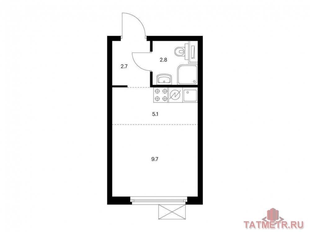 Продажа / Квартиры, Казань, Анаса Тазетдинова улица, 4 167 793 Продаётся квартира-студия площадью 20.30 кв. м на 2 этаже 12 этажного дома (Корпус 1, секция 1) проекта ПИК Нокса...
