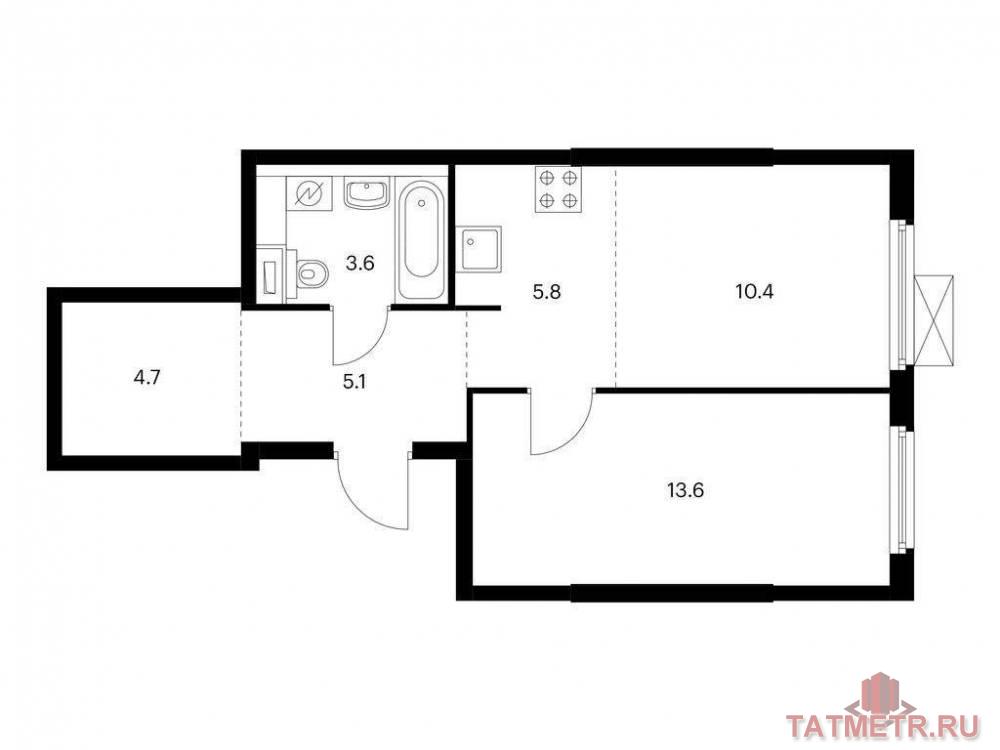 Продажа / Квартиры, Казань, Анаса Тазетдинова улица, 6 117 552 Продаётся 2-комн. квартира площадью 43.20 кв. м на 12 этаже 17 этажного дома (Корпус 6, секция 1) проекта ПИК Нокса...