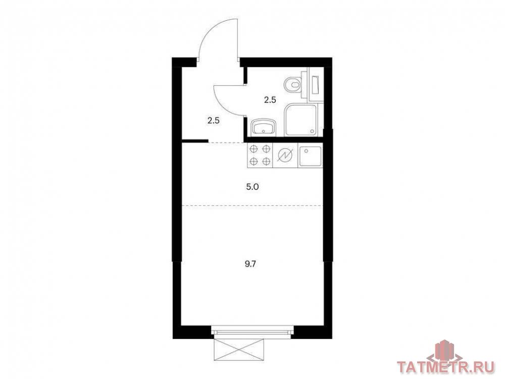 Продажа / Квартиры, Казань, Анаса Тазетдинова улица, 3 713 450 Продаётся квартира-студия площадью 19.70 кв. м на 10 этаже 17 этажного дома (Корпус 6, секция 1) проекта ПИК Нокса...