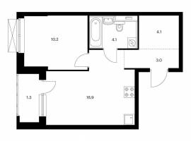 Продаётся 1-комн. квартира площадью 39.60 кв. м на 20 этаже 24...