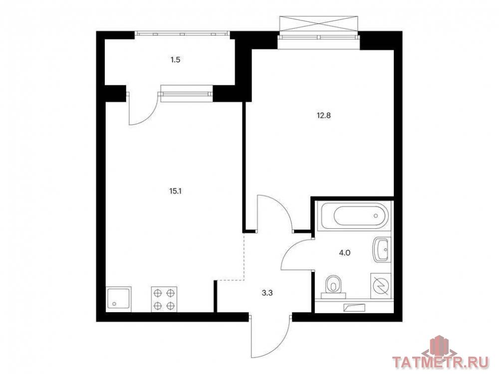 Продажа / Квартиры, Казань, Халитова улица, 6 609 670 Продаётся 1-комн. квартира площадью 36.70 кв. м на 5 этаже 8 этажного дома (Корпус 1, секция 2) проекта ПИК Сиберово....