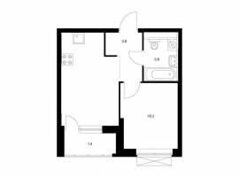 Продаётся 1-комн. квартира площадью 33.20 кв. м на 24 этаже 26...