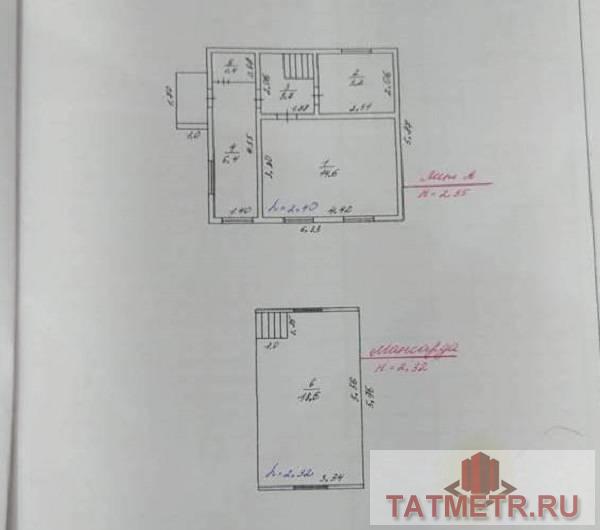 Продажа / Дачи, пгт. Васильево, СНТ Рябинушка улица, 1 998 000 Продается дачный дом с участком в пгт. Васильево, Зеленодольского района. Дачный дом двухэтажный: первый этаж обшит... - 6