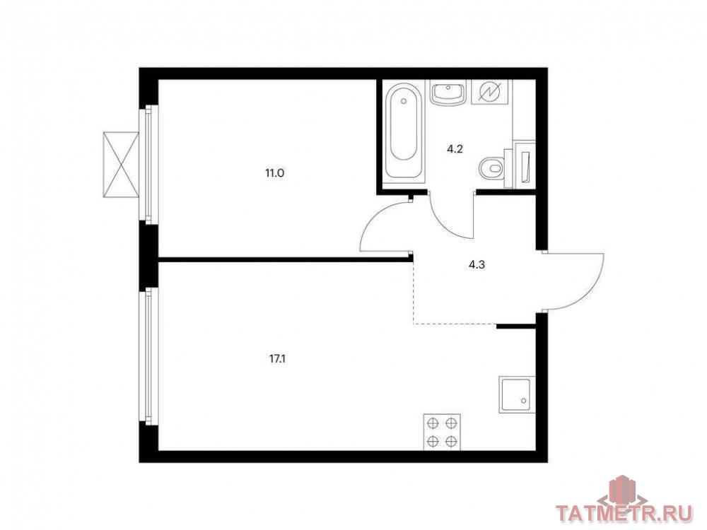 Продажа / Квартиры, Казань, Анаса Тазетдинова улица, 5 939 740 Продаётся 1-комн. квартира площадью 36.60 кв. м на 4 этаже 12 этажного дома (Корпус 3, секция 1) проекта ПИК Нокса...