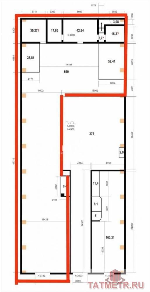 Аренда / Коммерческая / Warehouse, Казань, улица Родины, 251 490 Сдается складское помещение в Советском районе по ул. Родина общей площадью 838,3 кв.м. Склад находится в промзоне на... - 1