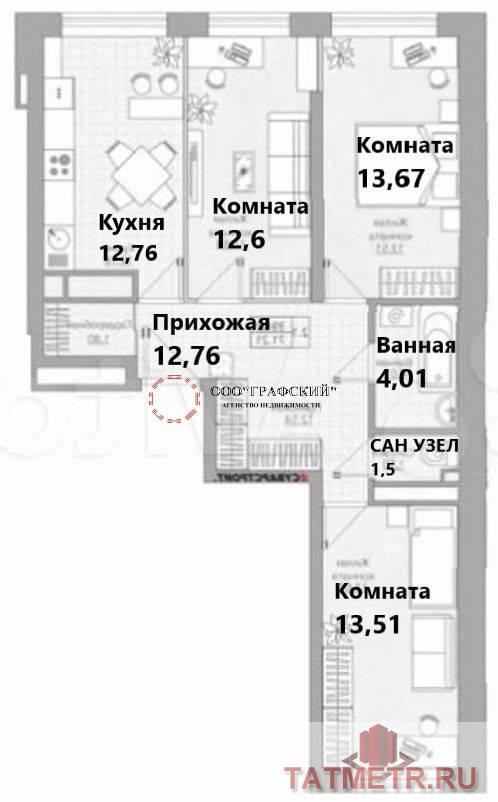 Продаю 3-х комнатную квартиру в ЖК «Палитра» — новом, современном, комфортном жилом комплексе. ЖК расположен в центре... - 2