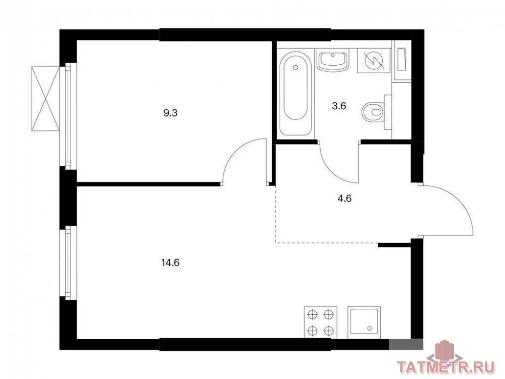 Продажа / Квартиры, Казань, Анаса Тазетдинова улица, 5 174 841 Продаётся 1-комн. квартира площадью 32.10 кв. м на 4 этаже 17 этажного дома (Корпус 6, секция 1) проекта ПИК Нокса...
