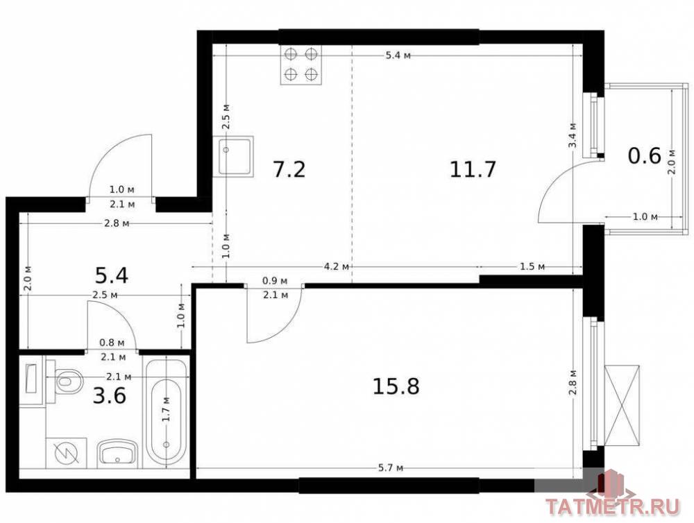 Продажа / Квартиры, Казань, Анаса Тазетдинова улица, 6 364 492 Продаётся 2-комн. квартира площадью 44.30 кв. м на 17 этаже 17 этажного дома (Корпус 6, секция 1) проекта ПИК Нокса...