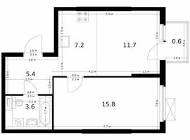 Продаётся 2-комн. квартира площадью 44.30 кв. м на 17 этаже 17...