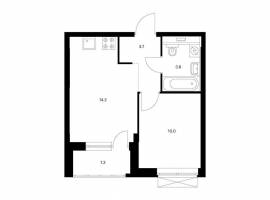 Продаётся 1-комн. квартира площадью 33.00 кв. м на 22 этаже 26...