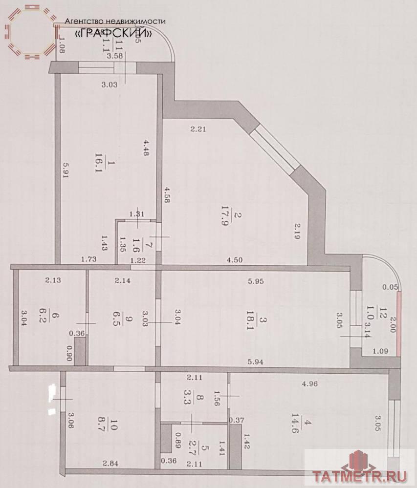 Продажа / Квартиры, Казань, Дубравная улица, 12 999 000 В ПРОДАЖЕ ПРОСТОРНАЯ 3-Х КОМНАТНАЯ КВАРТИРА РЯДОМ СО СТ. МЕТРО «ДУБРАВНАЯ»: КАЗАНЬ, УЛ. ДУБРАВНАЯ Д.29 Микрорайон... - 16