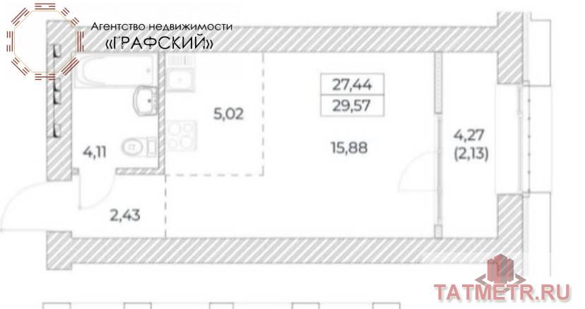 Продажа / Квартиры, Казань, 6 800 000 Продается студия в ЖК Gorky Point — это жилой дом с особой комфортной средой для жизни. Квартира находится на 3... - 3