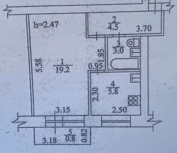 Однокомнатная хрущевка 2 эт. / 3 эт. этажного кирпичного дома, общ. площадью 33,3 кв.м., жилая площадь 19,2 кв.м.,...